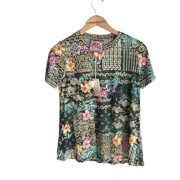 Johnny Was Weller Favourite Short Sleeve Crew Neck Swing Tee - Picture 1 of 15
